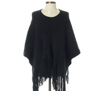 Express Sweaters - EXPRESS Black Cable Knit Poncho Express Sweaters - EXPRESS Black Cable Knit Poncho